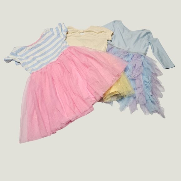 Girls' Size 5T Lot of 3 Tulle Tutu Dresses & Outfits - Princess Party Playwear - Picture 2 of 9